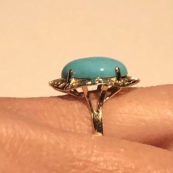 14k Turquoise Ring SALE - Picture 4 of 6